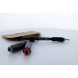Adaptateur Y Cordial 14892 Jack audio [1x Jack mâle 3.5 mm - 2x Jack femelle 6,3 mm (mono)] 0.30 m noir gaine en PVC, câble jumelé