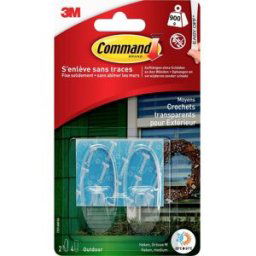 3M Crochet Command TM M pour lextérieur, forme ovale transparent Contenu: 2 pc(s)