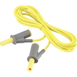 VOLTCRAFT Cordon de mesure de sécurité[Banane mâle 4 mm -Banane mâle 4 mm ] Ultra flexibles 2.00 m;jaune;MSB-501 10 A