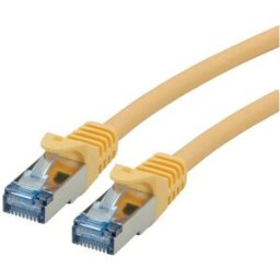 Roline 21.15.2822 RJ45 Câble réseau, câble patch CAT 6a S/FTP 2.00 m jaune blindage double, sans halogène, ignifuge 1 pc(s)