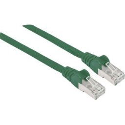 Intellinet 740845 RJ45 Câble réseau, câble patch CAT 6a S/FTP 2.00 m vert feuille de blindage, blindage par tresse, blindé, sans halogène 1 pc(s)