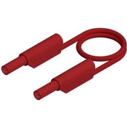SKS Hirschmann MLS SIL WS 200/1 Cordon de mesure de sécurité Banane mâle 4 mm Banane mâle 4 mm 2.00 m rouge 1 pc(s)