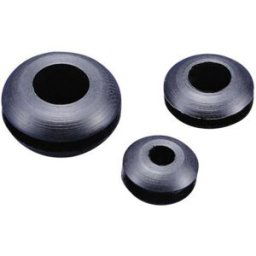 TRU COMPONENTS TC-GMR0705203 Passe-câbles ouvert Ø max. des bornes 5 mm Epaisseur de plaque (maxi) 1.7 mm PVC noir 100 pc(s)