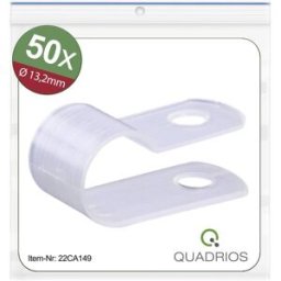 Quadrios 22CA149 Bride de montage vissable 22CA149 Plage de Ø du faisceau 13.2 mm (max) incolore 1 set