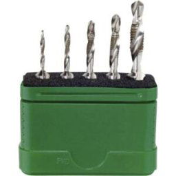 Wiha 28026 Set de tarauds combinés 5 pièces métrique coupe à droite DIN 3126 HSS 1 pc(s)