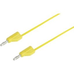 VOLTCRAFT Ultra-flexible Cordon de mesure [Banane mâle 4 mm - Banane mâle 4 mm ] 2.00 m jaune MSB-300 10 A
