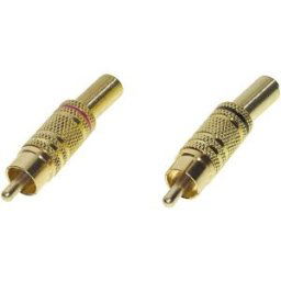 Cinch/RCA mâle, droit TRU COMPONENTS TRU-30K107 1601054 Nombre de pôles: 2 mono rouge, noir 2 pc(s)