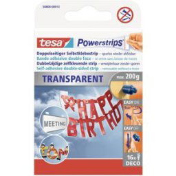 tesa Powerstrips® Transparent DECO tesa 58800-00012-20 transparent 16 pc(s)