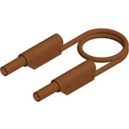 SKS Hirschmann MLS WS 200/2,5 Cordon de mesure de sécurité Banane mâle 4 mm Banane mâle 4 mm 2.00 m marron 1 pc(s)