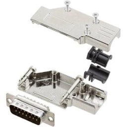 Kit embase SUB-D mâle Nombre de pôles: 15 encitech DCMR-FK-15-DMP-K 6355-0065-22 90 ° fût à souder 1 set