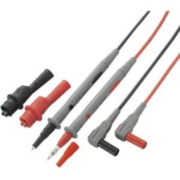 VOLTCRAFT MS-2 Set de cordons de mesure de sécurité Banane mâle 4 mm pointe de test noir, rouge 1 set
