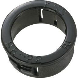 TRU COMPONENTS TC-SBR22203 Passe-câbles Ø max. des bornes 17.5 mm Epaisseur de plaque (maxi) 3.2 mm Polyamide noir 100 pc(s)