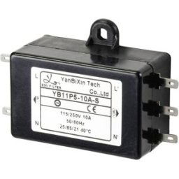 TRU COMPONENTS TC-10471952 Filtre dalimentation 250 V/AC 10 A 0.3 mH (L x l x H) 68 x 50 x 25 mm 1 pc(s)
