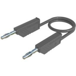 SKS Hirschmann MLN 25/2,5 GR Cordon de mesure Banane mâle 4 mm Banane mâle 4 mm 25.00 cm gris 1 pc(s)