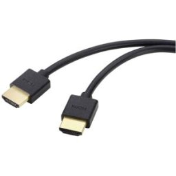 SpeaKa Professional HDMI Câble de raccordement Fiche mâle HDMI-A, Fiche mâle HDMI-A 2.00 m noir 8K UHD, flexible Câble HDMI SP-11004212