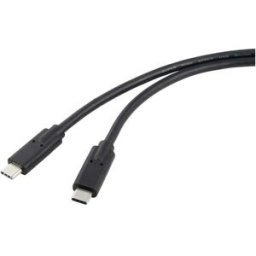Renkforce Câble USB-C USB4™ USB-C® mâle, USB-C® mâle 1.00 m noir blindage double RF-5241746