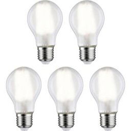 Paulmann 29091 LED CEE E (A - G) E27 forme de poire 7 W blanc neutre (Ø x H) 60 mm x 106 mm 5 pc(s)