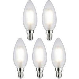 Paulmann 29096 LED CEE F (A - G) E14 forme de flamme 4.8 W blanc neutre (Ø x H) 35 mm x 98 mm 5 pc(s)