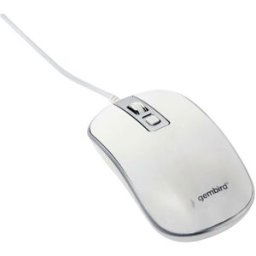 Gembird neu Souris filaire optique blanc, argent 4 Boutons 800 dpi, 1000 dpi, 1200 dpi