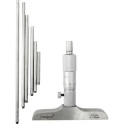 Dasqua 4611-8125 Micromètre de profondeur avec mesure de contrôle 0 - 150 mm DIN 863