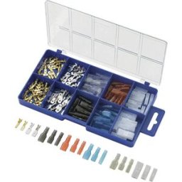 TRU COMPONENTS 739660 Assortiment de cosses à sertir 0.50 mm² 2.50 mm² transparent, noir, rouge, bleu 160 pc(s)