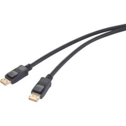 Câble de raccordement Renkforce DisplayPort Fiche mâle DisplayPort 2.00 m noir RF-6562820 8K UHD Câble DisplayPort