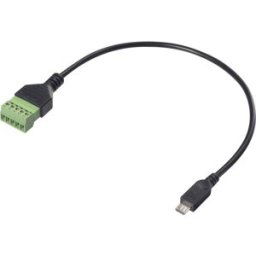 Renkforce USB 2.0 Câble adaptateur [1x USB 2.0 mâle Micro-B - 1x Raccordement par serrage] RF-6443956 30 cm gaine en PVC