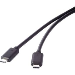 Renkforce Câble USB USB 3.2 Gen2x2 USB-C® mâle, USB-C® mâle 1.50 m noir contacts dorés RF-4381074
