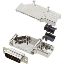 Kit embase SUB-D mâle Nombre de pôles: 15 encitech DCMR-FK-15-DBP-K 6355-0065-02 90 ° fût à souder 1 set
