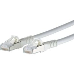 Metz Connect 1308452088-E RJ45 Câble réseau, câble patch CAT 6a S/FTP 2.00 m blanc avec cliquet dencastrement 1 pc(s)