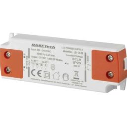 Basetech LD-12-20 Transformateur pour LED à tension constante 20 W 1.66 A homologué pour les meubles, surtention, montage sur des surfaces inflammables 1 pc(s)