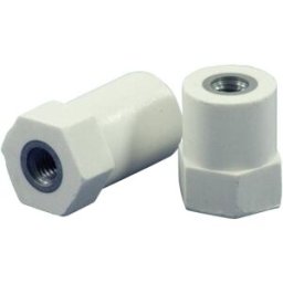 HC21.26-HF8.08CF8.08 Isolateur électrique hexagonal (Ø x H) 21 mm x 26 mm M8 x 8 mm polyester, acier renforcé en fibre de verre, galvanisé 1 pc(s)