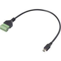 Renkforce USB 2.0 Câble adaptateur [1x USB 2.0 mâle Mini-B - 1x Raccordement par serrage] RF-6443960 30 cm gaine en PVC