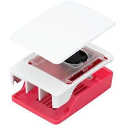Pi® Ladegerät Boîtier pour ordinateur monocarte convient pour: Raspberry Pi® 5 B rouge, blanc