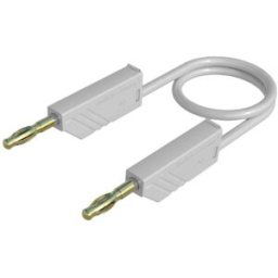 SKS Hirschmann MLN 100/2,5 WS Cordon de mesure Banane mâle 4 mm Banane mâle 4 mm 1.00 m blanc 1 pc(s)