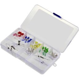TRU COMPONENTS Assortiment de LEDs rouge, jaune, vert, bleu, blanc chaud, blanc froid rond 5 mm 150 mcd, 400 mcd, 600 mcd, 800 mcd, 20000 mcd 20 mA 2 V, 3 V