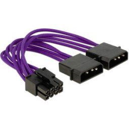 Câble de raccordement Delock alimentation noir, violet