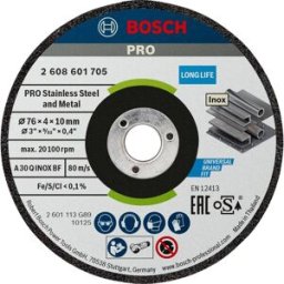 Bosch Accessories 2608601705 2608601705 Disque à ébarber Diamètre 76 mm Ø de perçage 10 mm 2 pc(s)