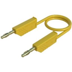 SKS Hirschmann MLN 200/2,5 GE Cordon de mesure Banane mâle 4 mm Banane mâle 4 mm 2.00 m jaune 1 pc(s)