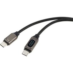 Renkforce Câble USB USB 2.0 USB-C® mâle, USB-C® mâle 1.00 m argent (métallisé) RF-6249318