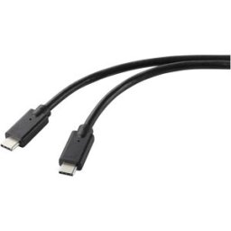 Renkforce Câble de charge USB USB 2.0 USB-C® mâle, USB-C® mâle 2.00 m noir gaine TPE RF-5251922
