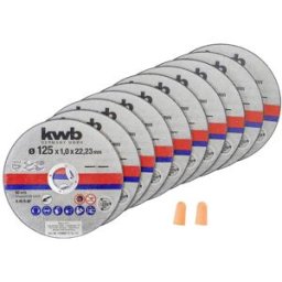 kwb 712022 Jeu de disque à tronçonner 125 mm 10 pc(s) métal