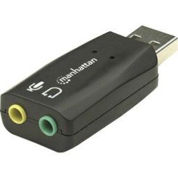 Carte son externe 2.1 Manhattan Hi-Speed USB 3-D Audio Adapter avec port casque extérieur