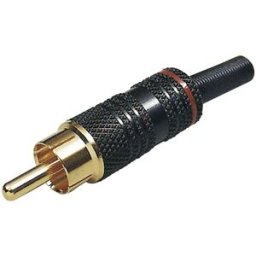 Cinch/RCA mâle, droit BKL Electronic 0101012 Nombre de pôles: 2 rouge 1 pc(s)