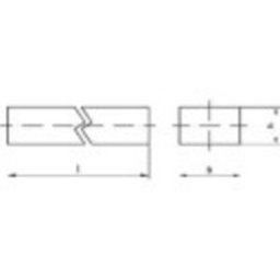 Acier à clavette TOOLCRAFT 138544 Acier C45 + C (L x l) 1000 mm x 8 mm 1 pc(s)