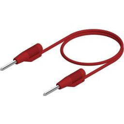 SKS Hirschmann MVL 2/100 rt Cordon de mesure mâle 2 mm mâle 2 mm 1.00 m rouge 1 pc(s)