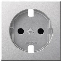 Merten Cache Prise 2P+T aluminium MEG2330-0460 1 pc(s)