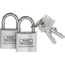 Burg Wächter 36151 Cadenas 30.00 mm fermeture universelle aluminium avec serrure à clé