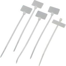 TRU COMPONENTS Marqueur de câble Surface de marquage : 20 x 13 mm Coloris naturel 539848 100 pcs