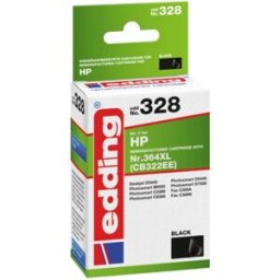 Edding Encre remplace HP 364XL, CB322EE compatible noir photo EDD-328 18-328